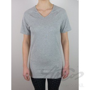 Short Sleeve Shirt-Silver V-neck „Jersey“
